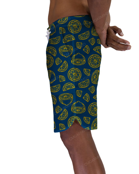 19" Fixed Waist Dolphin Hem Boardshorts
