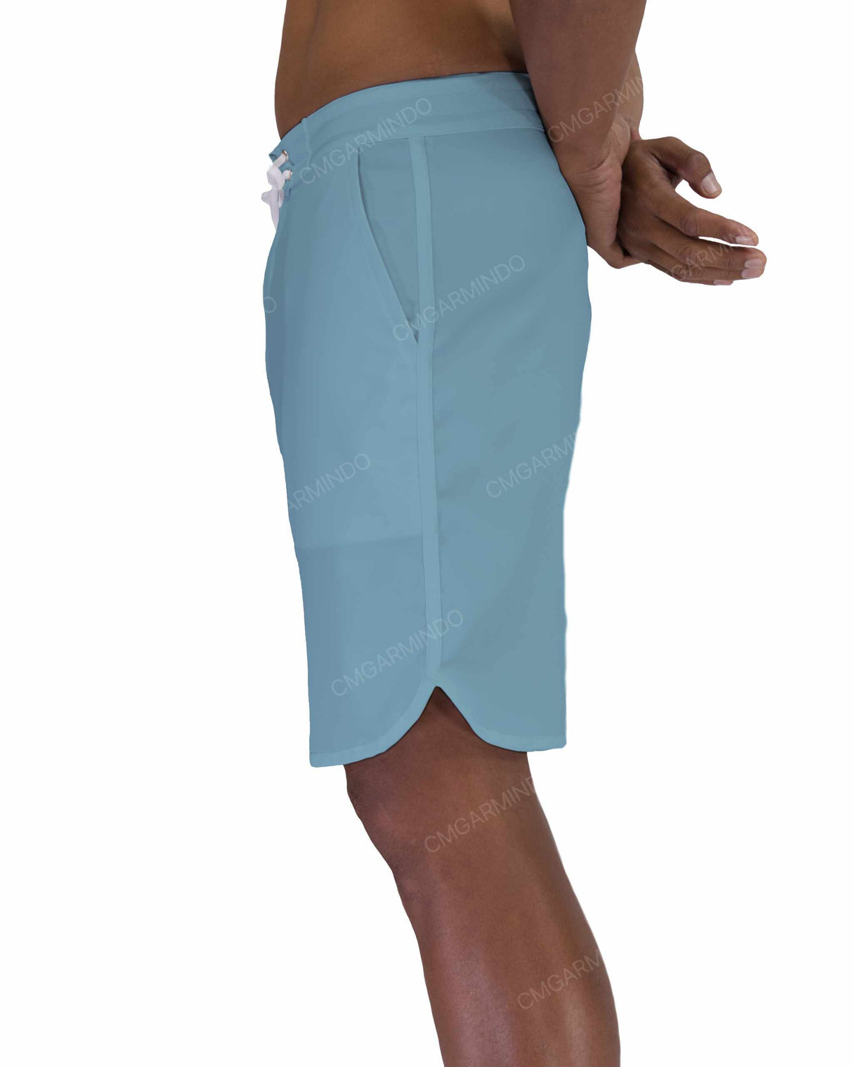 19" Fixed Waist Dolphin Hem Boardshorts