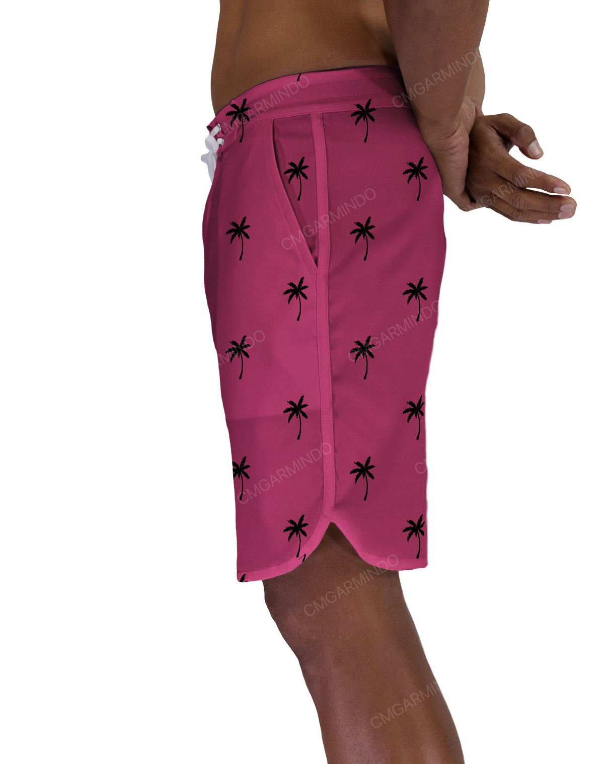 19" Fixed Waist Dolphin Hem Boardshorts