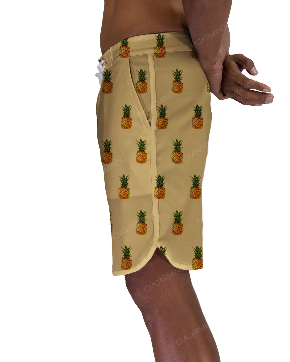 19" Fixed Waist Dolphin Hem Boardshorts