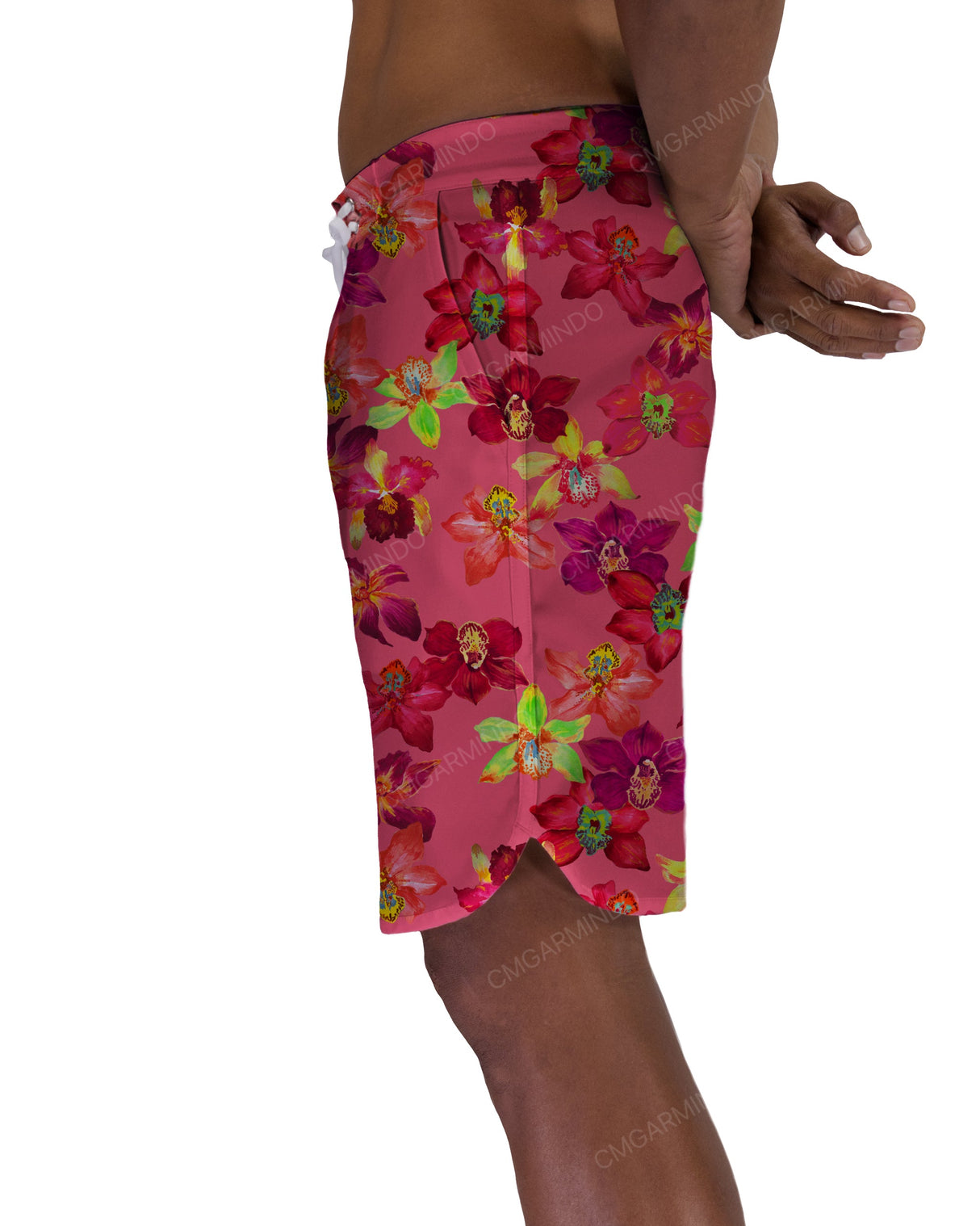 19" Fixed Waist Dolphin Hem Boardshorts