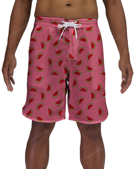 19" Fixed Waist Dolphin Hem Boardshorts