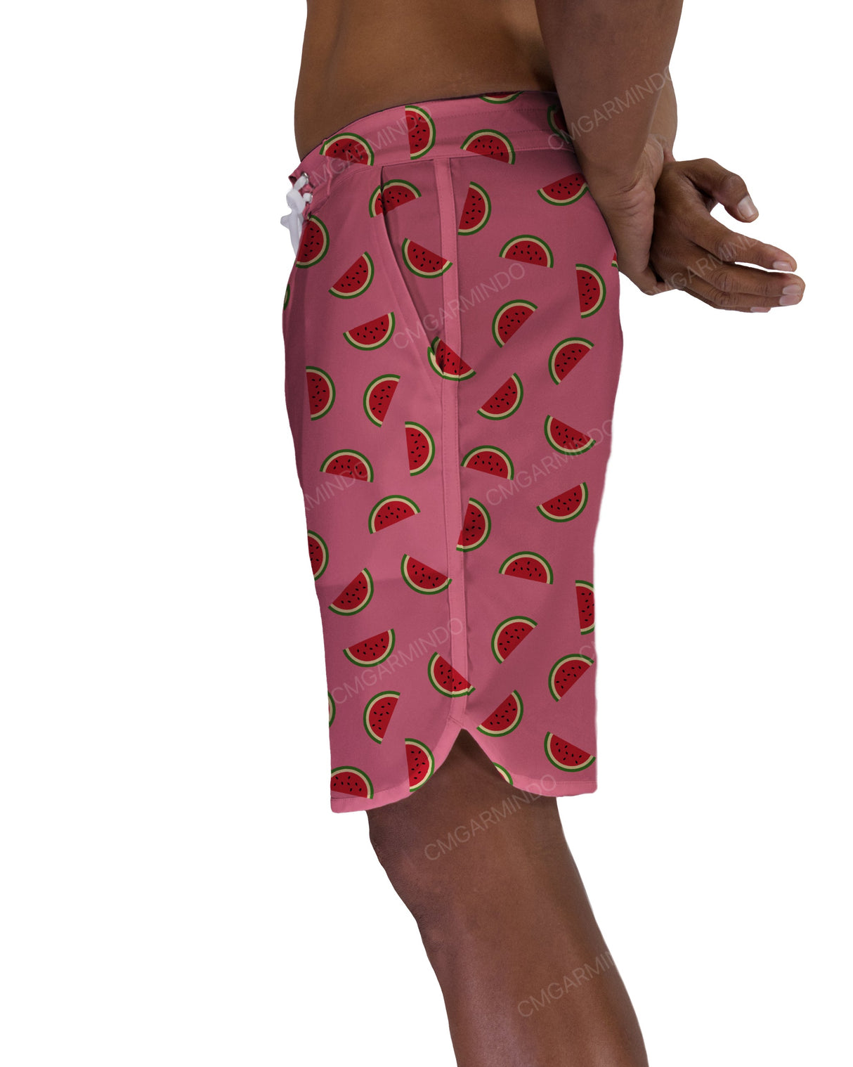 19" Fixed Waist Dolphin Hem Boardshorts