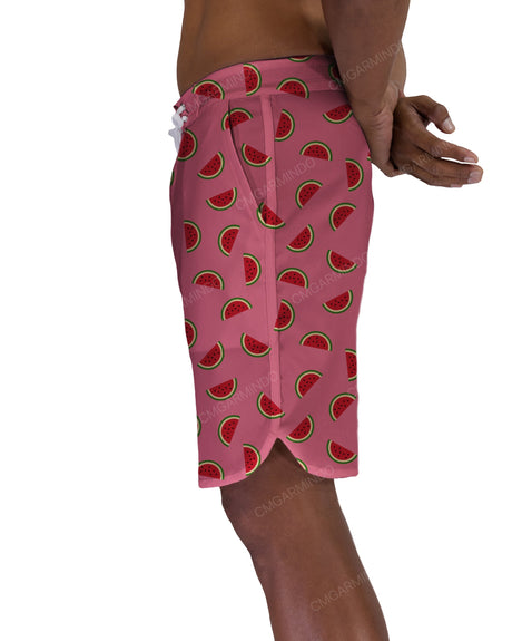 19" Fixed Waist Dolphin Hem Boardshorts
