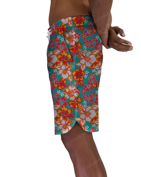 19" Fixed Waist Dolphin Hem Boardshorts