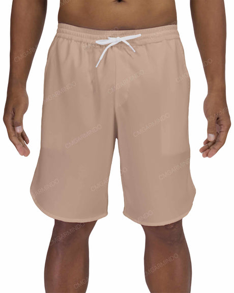 19" Elastic Waist Dolphin Hem Swimshorts