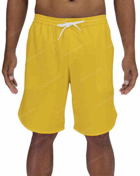 19" Elastic Waist Dolphin Hem Swimshorts