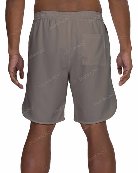 19" Elastic Waist Dolphin Hem Swimshorts