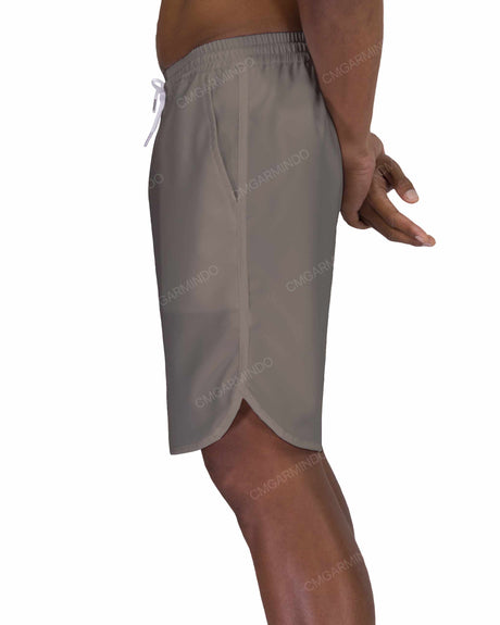 19" Elastic Waist Dolphin Hem Swimshorts