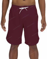 19" Elastic Waist Dolphin Hem Swimshorts