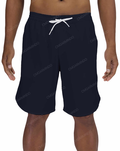 19" Elastic Waist Dolphin Hem Swimshorts