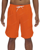 19" Elastic Waist Dolphin Hem Swimshorts