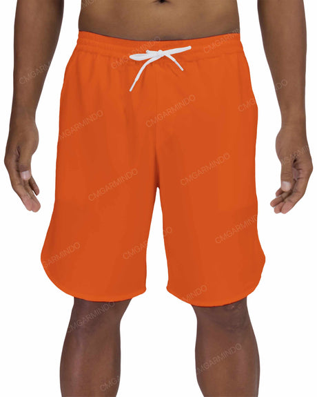 19" Elastic Waist Dolphin Hem Swimshorts