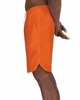 19" Elastic Waist Dolphin Hem Swimshorts