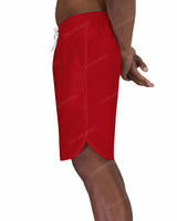19" Elastic Waist Dolphin Hem Swimshorts