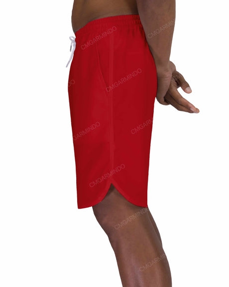 19" Elastic Waist Dolphin Hem Swimshorts
