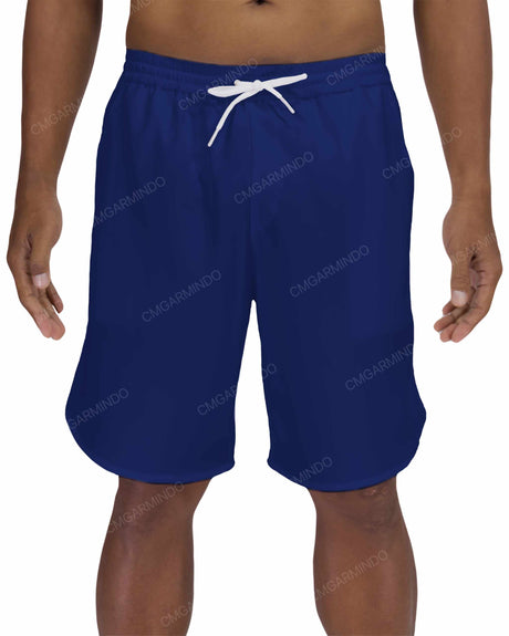 19" Elastic Waist Dolphin Hem Swimshorts