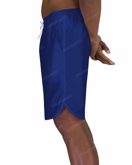 19" Elastic Waist Dolphin Hem Swimshorts