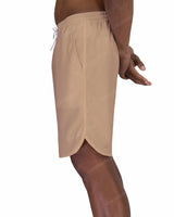 19" Elastic Waist Dolphin Hem Swimshorts
