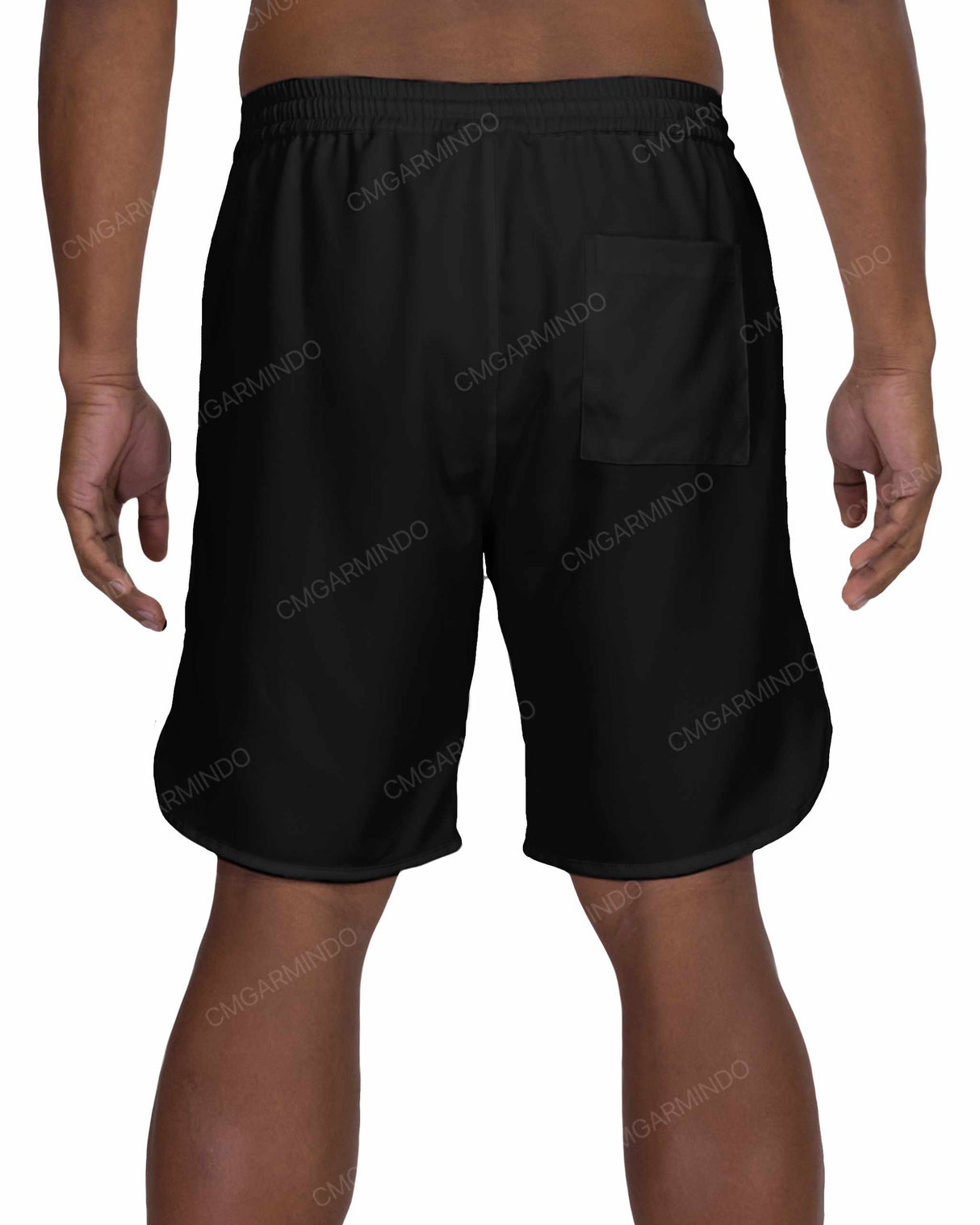 19" Elastic Waist Dolphin Hem Swimshorts