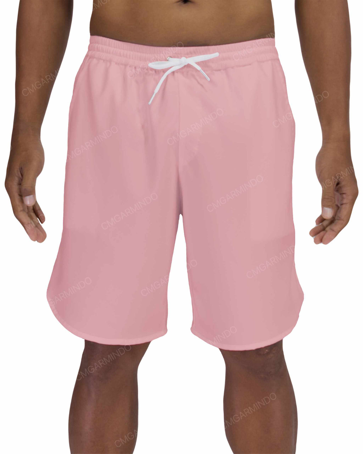 19" Elastic Waist Dolphin Hem Swimshorts