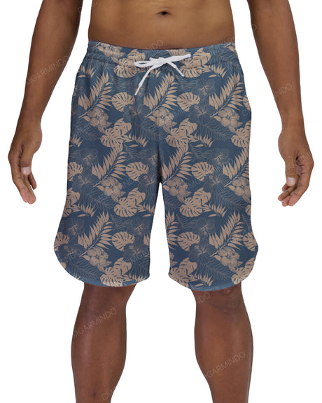 19" Elastic Waist Dolphin Hem Swimshorts