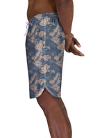 19" Elastic Waist Dolphin Hem Swimshorts