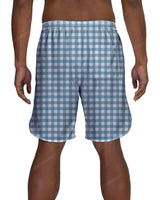 19" Elastic Waist Dolphin Hem Swimshorts