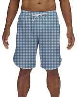 19" Elastic Waist Dolphin Hem Swimshorts