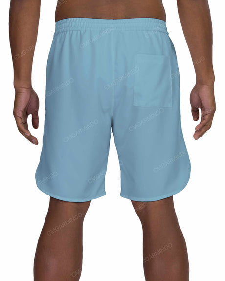 19" Elastic Waist Dolphin Hem Swimshorts