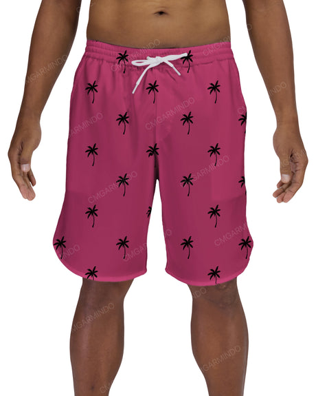 19" Elastic Waist Dolphin Hem Swimshorts