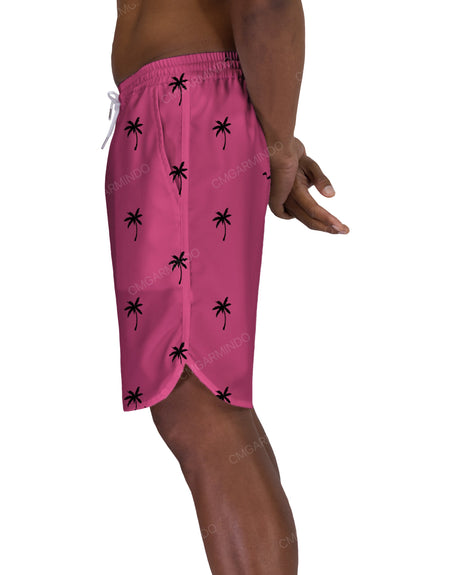 19" Elastic Waist Dolphin Hem Swimshorts