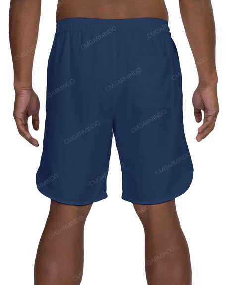 19" Elastic Waist Dolphin Hem Swimshorts