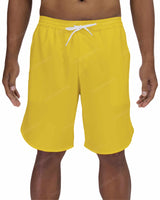 19" Elastic Waist Dolphin Hem Swimshorts