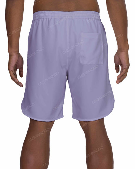 19" Elastic Waist Dolphin Hem Swimshorts