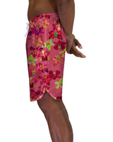 19" Elastic Waist Dolphin Hem Swimshorts