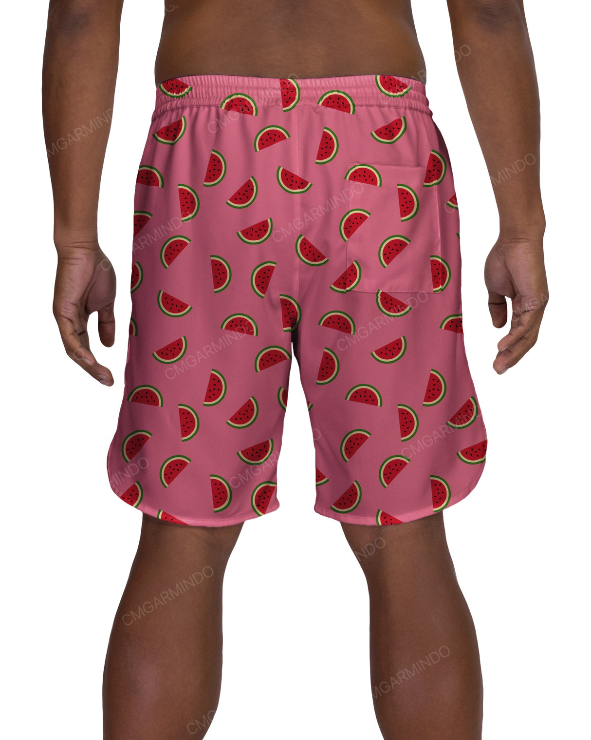 19" Elastic Waist Dolphin Hem Swimshorts