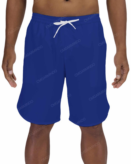 19" Elastic Waist Dolphin Hem Swimshorts