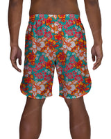 19" Elastic Waist Dolphin Hem Swimshorts