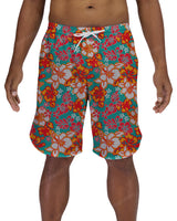 19" Elastic Waist Dolphin Hem Swimshorts