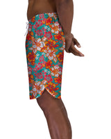 19" Elastic Waist Dolphin Hem Swimshorts