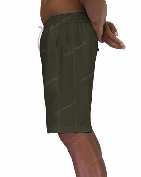 19" Elastic Waist Side Panel Swimshorts