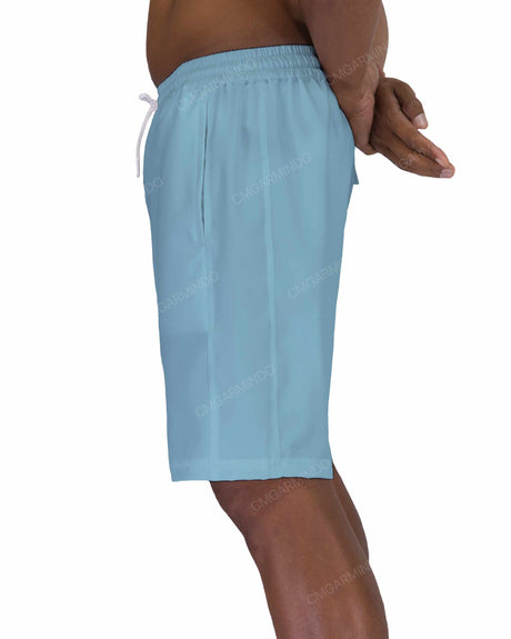 19" Elastic Waist Side Panel Swimshorts