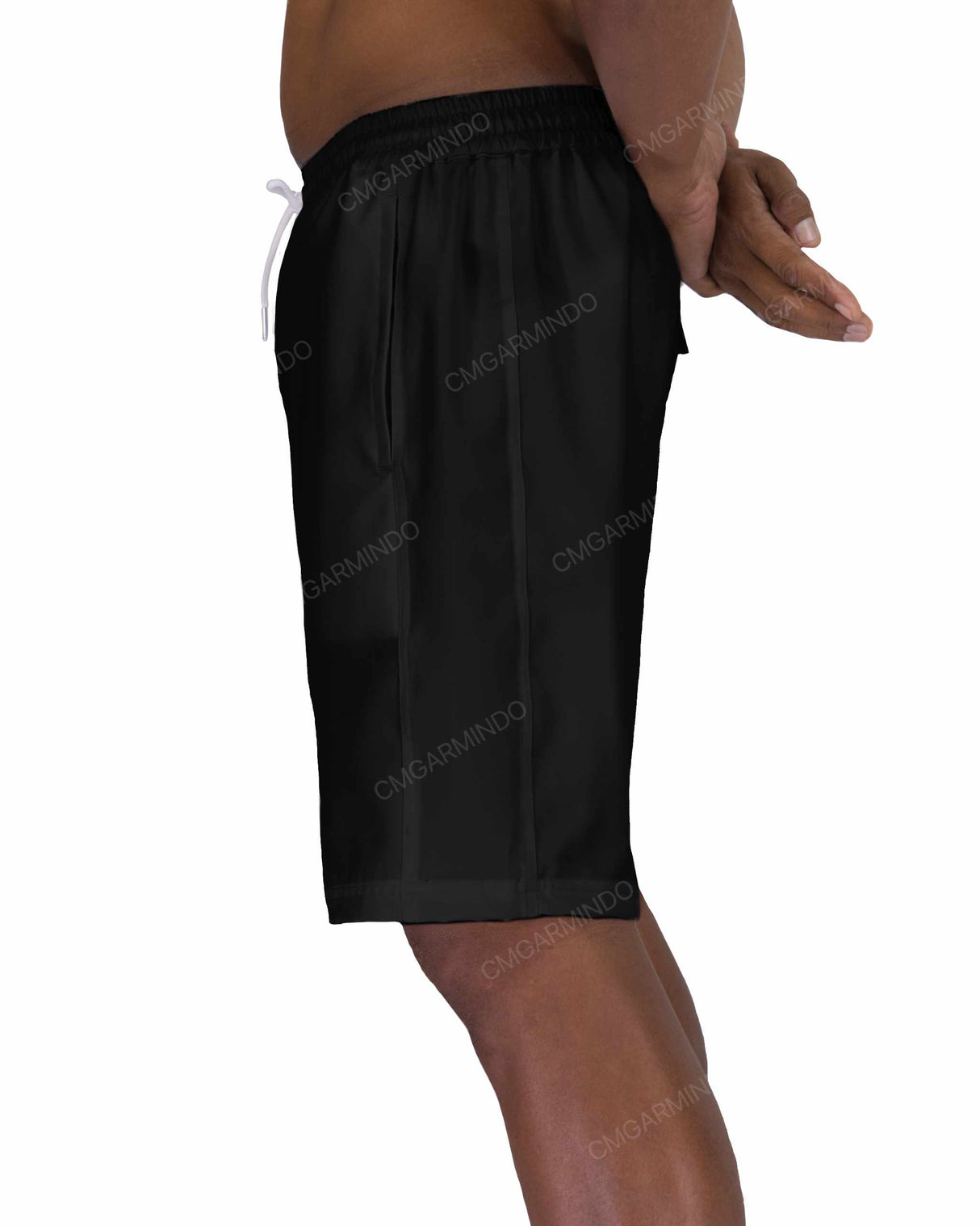 19" Elastic Waist Side Panel Swimshorts