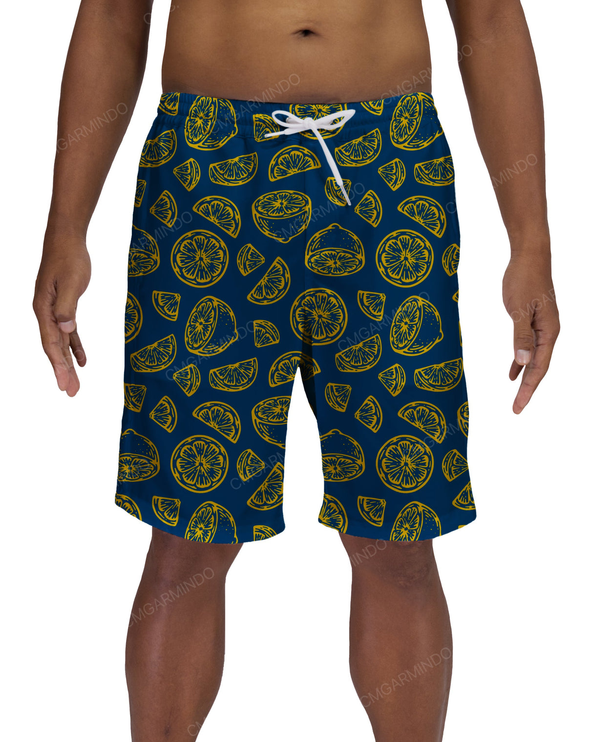 19" Elastic Waist Side Panel Swimshorts