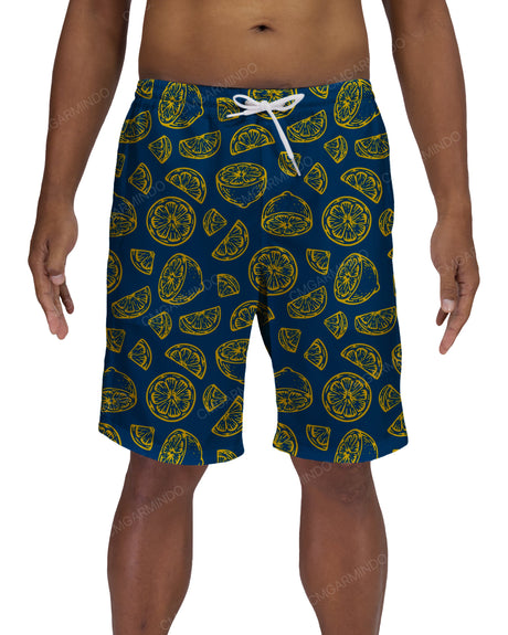19" Elastic Waist Side Panel Swimshorts