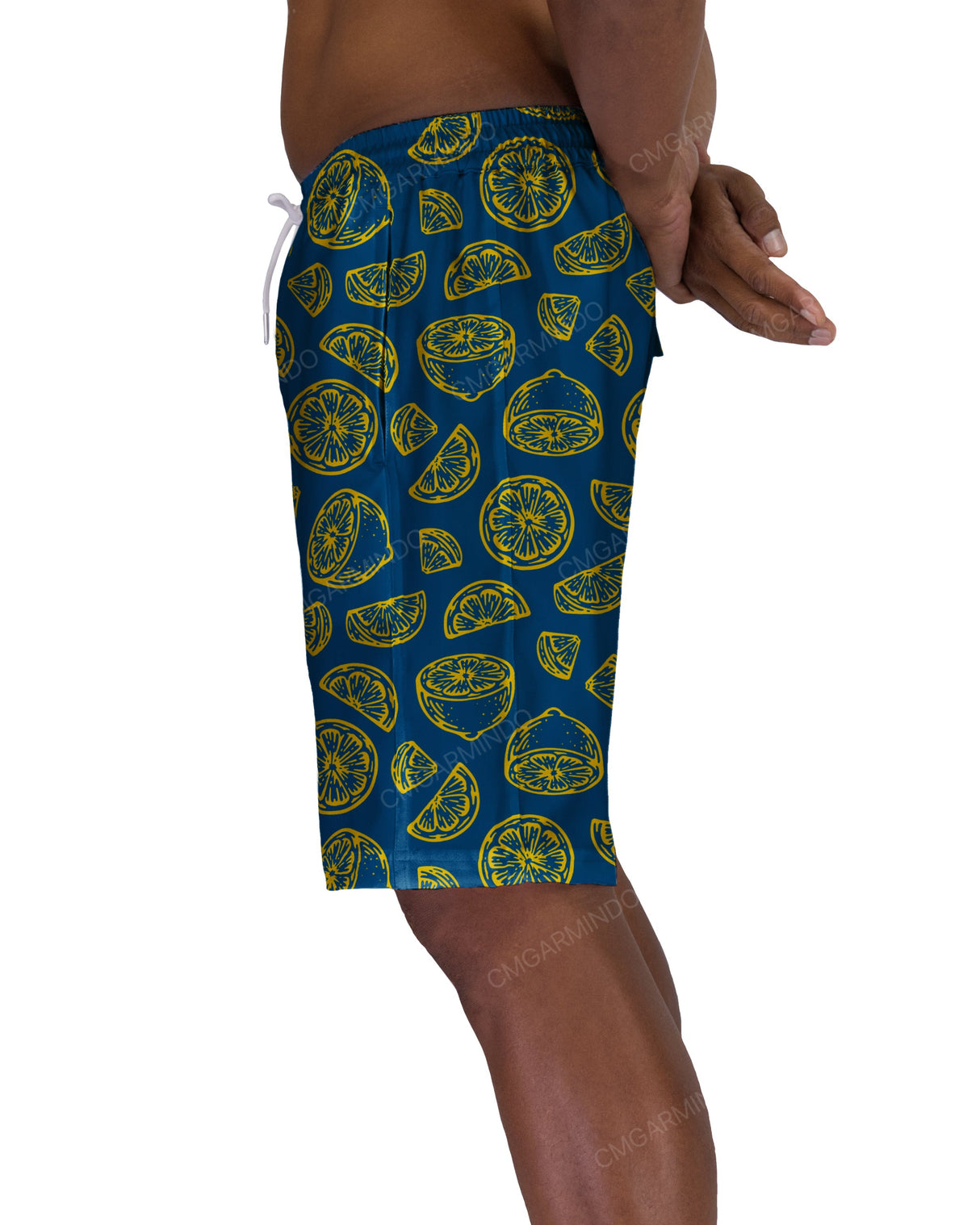 19" Elastic Waist Side Panel Swimshorts