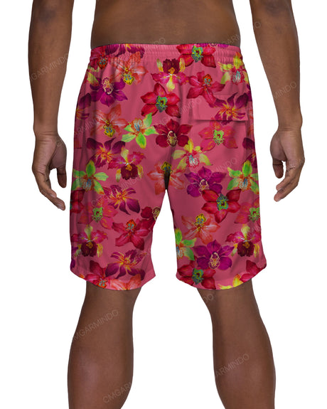 19" Elastic Waist Side Panel Swimshorts