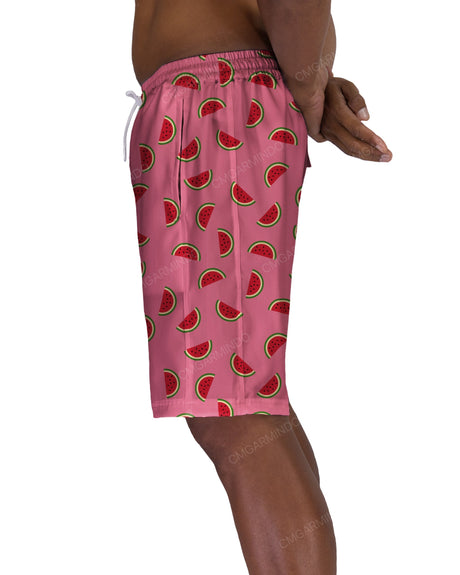 19" Elastic Waist Side Panel Swimshorts