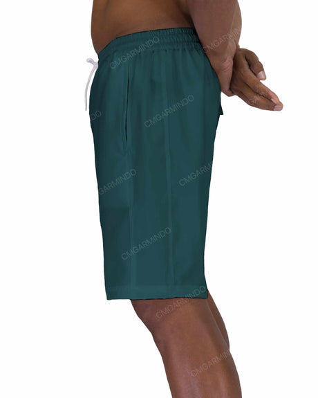 19" Elastic Waist Side Panel Swimshorts